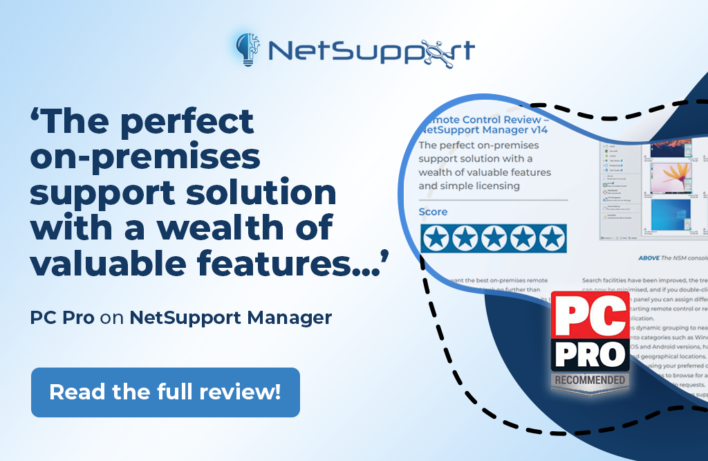 PC Pro reviews NetSupport Manager news image